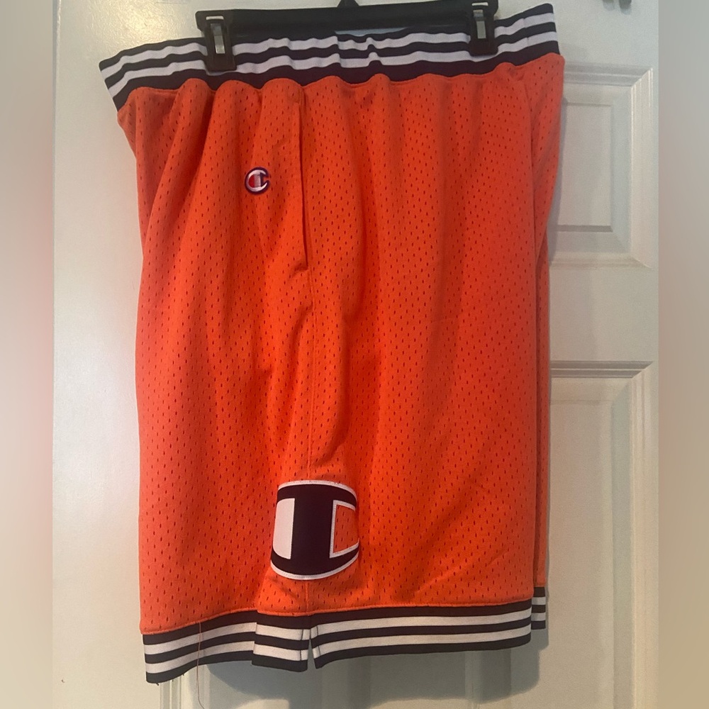 Champion Bright Orange Mesh Shorts